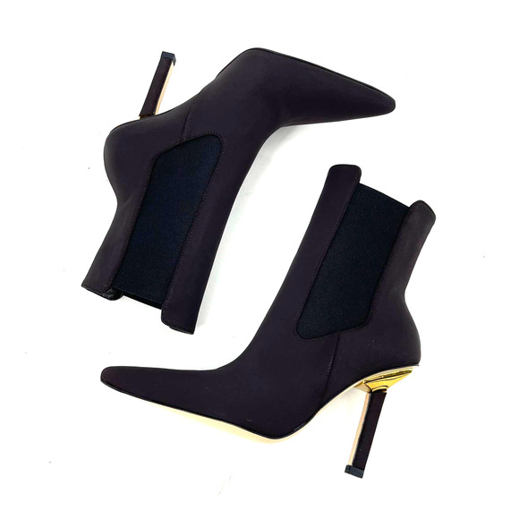 Good American High Kickstand Suede Bootie Size 8.5 Chocolate Brown GA118N-X - Picture 2 of 9